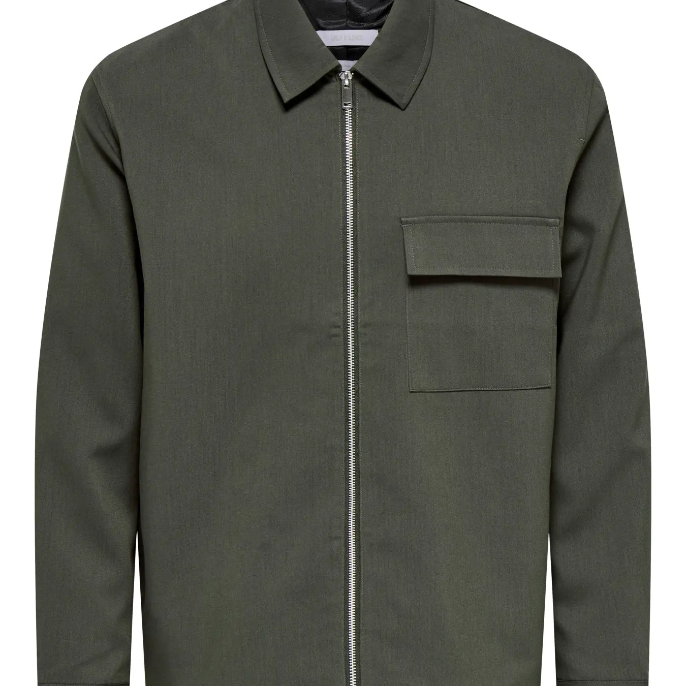 Only & Sons Regular Zip Overshirt - Beluga
