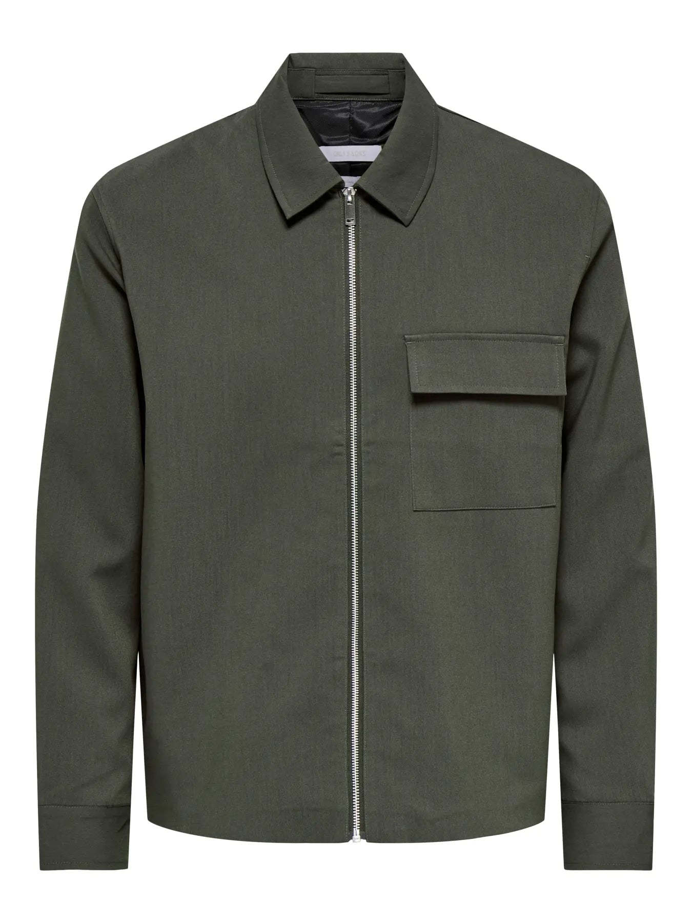 Only & Sons Regular Zip Overshirt - Beluga