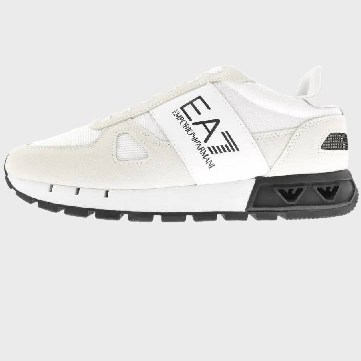 EA7 Emporio Armani X8X151 Woven Trainer White & Black