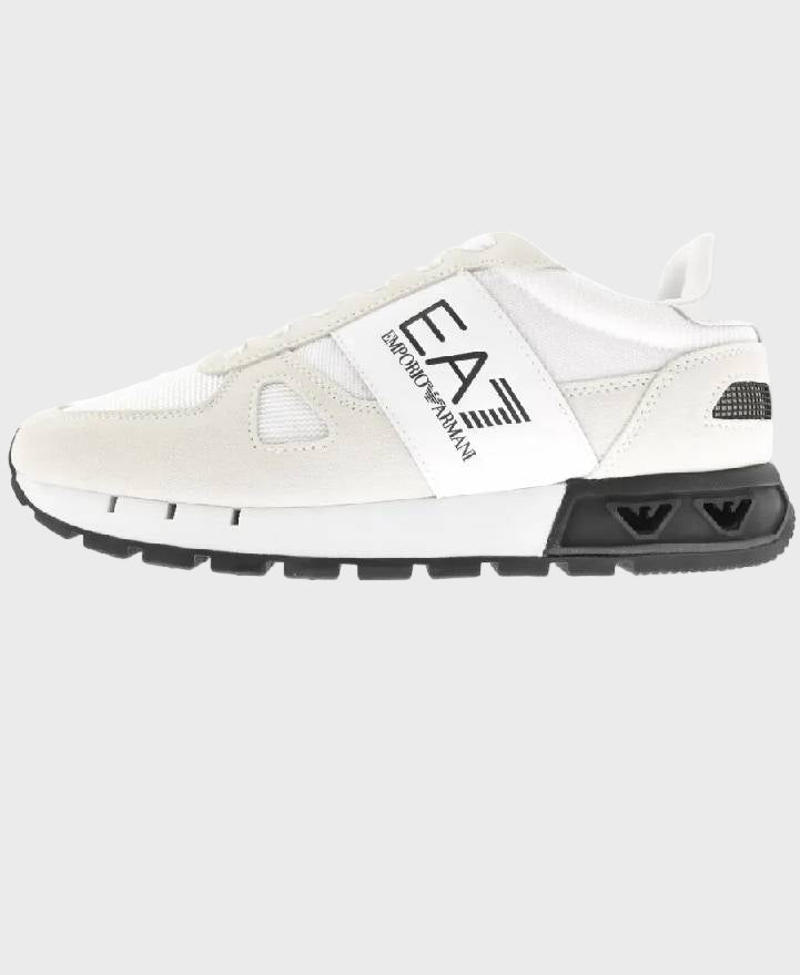 EA7 Emporio Armani X8X151 Woven Trainer White & Black