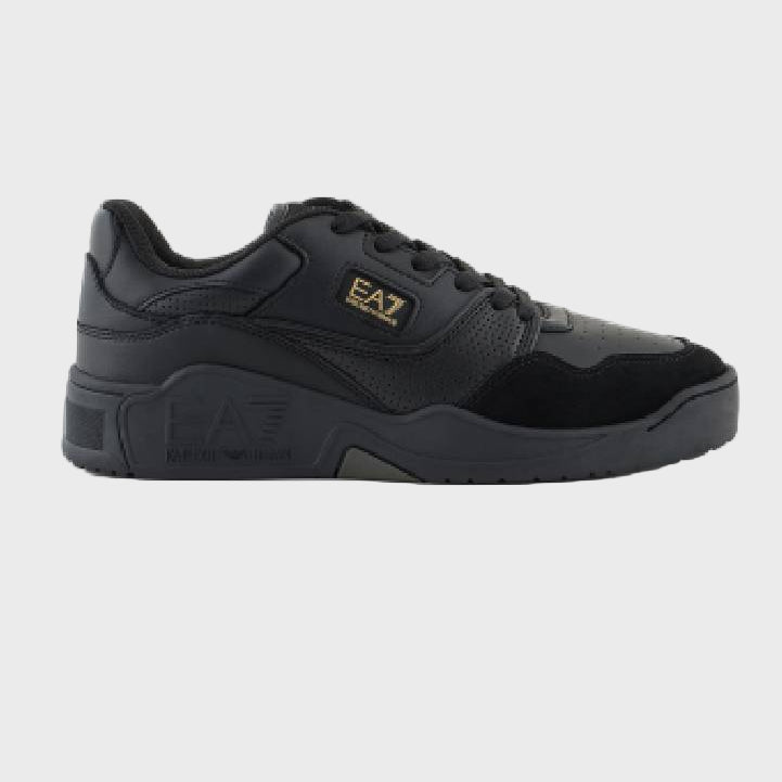 EA7 Emporio Armani X8X187 Woven Trainer Black & Gold