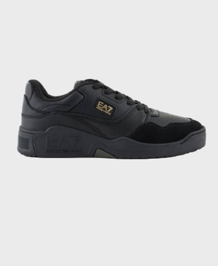 EA7 Emporio Armani X8X187 Woven Trainer Black & Gold
