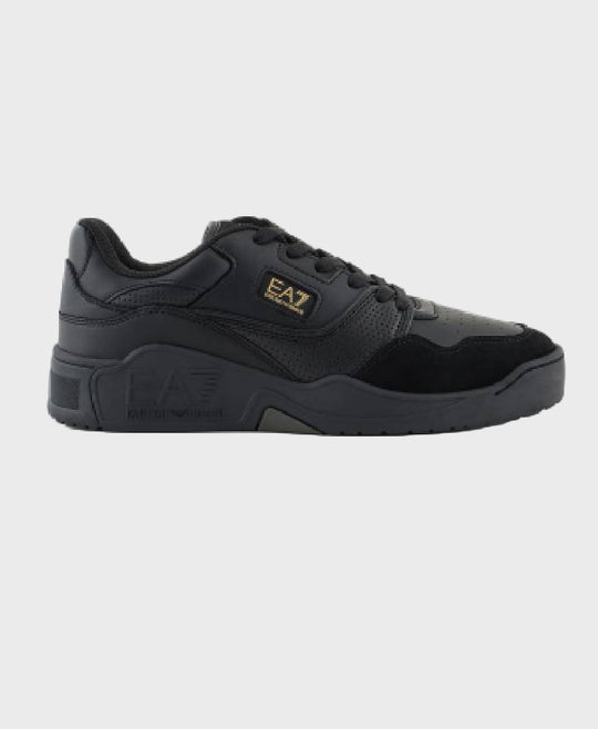 EA7 Emporio Armani X8X187 Woven Trainer Black & Gold