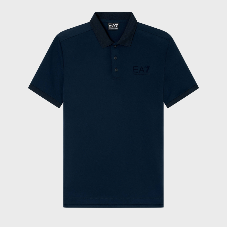 EA7 Emporio Armani 7M000758 Train Lux Identity Polo Shirt - Armani Blue