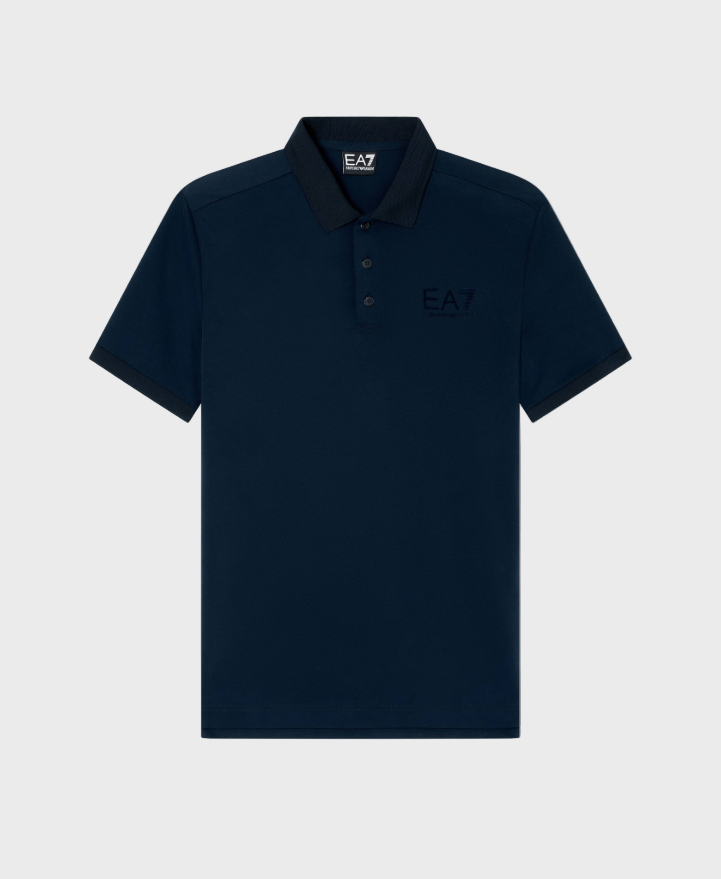EA7 Emporio Armani 7M000758 Train Lux Identity Polo Shirt - Armani Blue