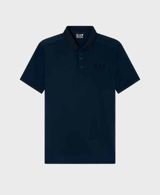 EA7 Emporio Armani 7M000758 Train Lux Identity Polo Shirt - Armani Blue
