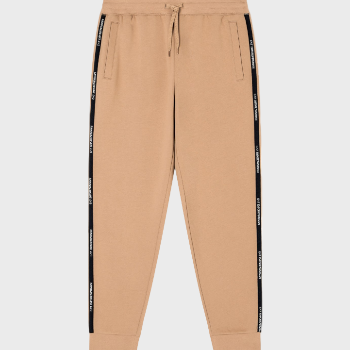EA7 Emporio Armani 7M000974 Logo Series Cotton-Blend Joggers - Beige