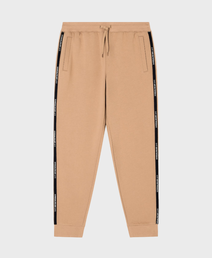 EA7 Emporio Armani 7M000974 Logo Series Cotton-Blend Joggers - Beige