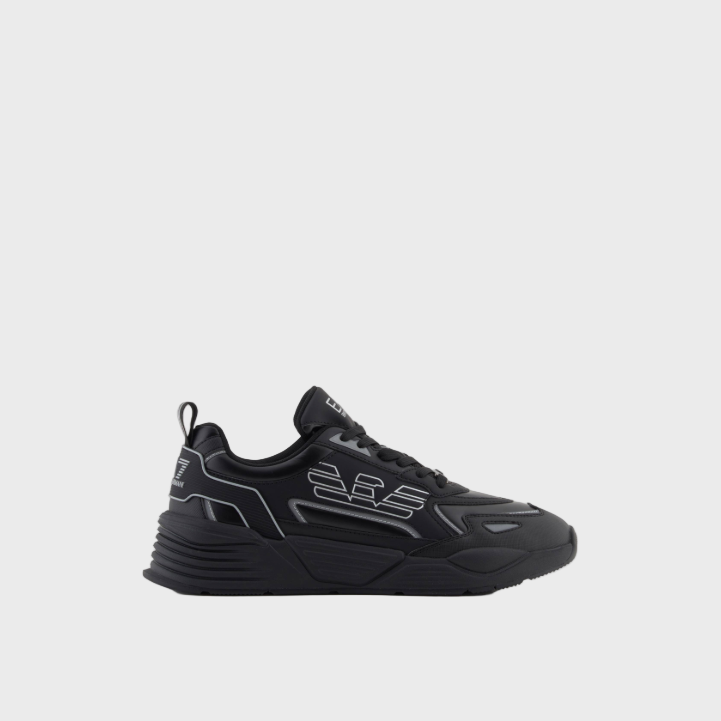 EA7 Emporio Armani 7X000306 Ace Runner Special Sneakers - MC032 Triple Black/Silver