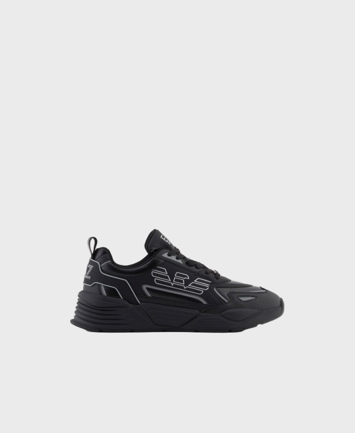 EA7 Emporio Armani 7X000306 Ace Runner Special Sneakers - MC032 Triple Black/Silver