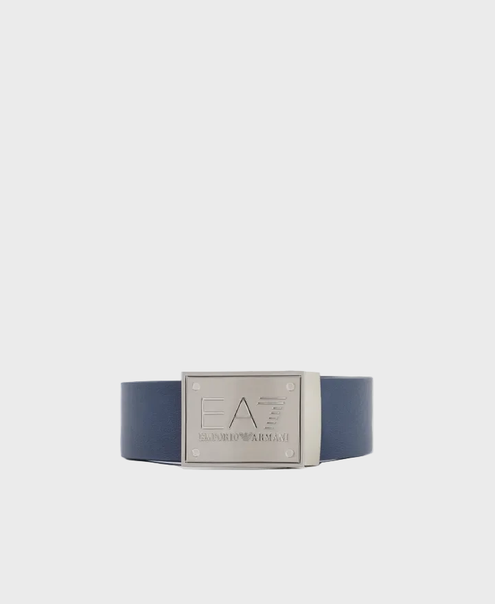 EA7 Emporio Armani Train Core ID Plate Reversible Belt - Blue Navy/Griffin