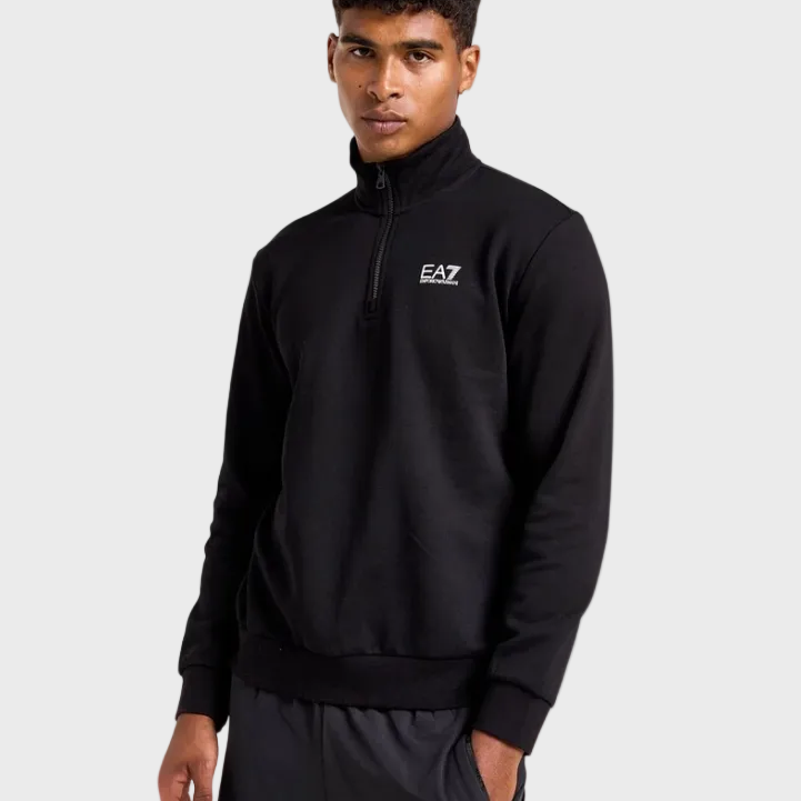 EA& Emporio Armani 8NPM35 Cotton-Blend Core Identity Sweatshirt - Black