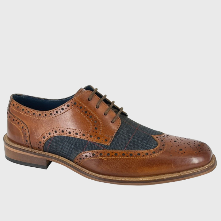 Roamers M408BT Oxford Brogue Shoes Tan