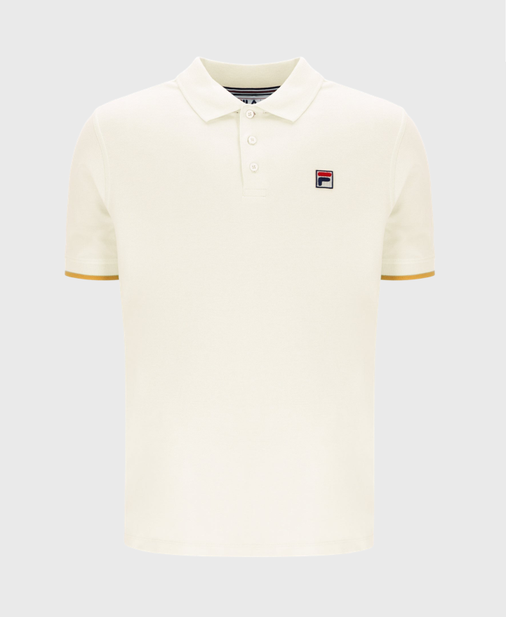 Fila Tipped Rib Basic Polo Shirt Egret