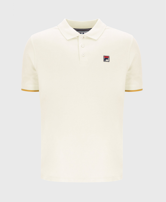 Fila Tipped Rib Basic Polo Shirt Egret