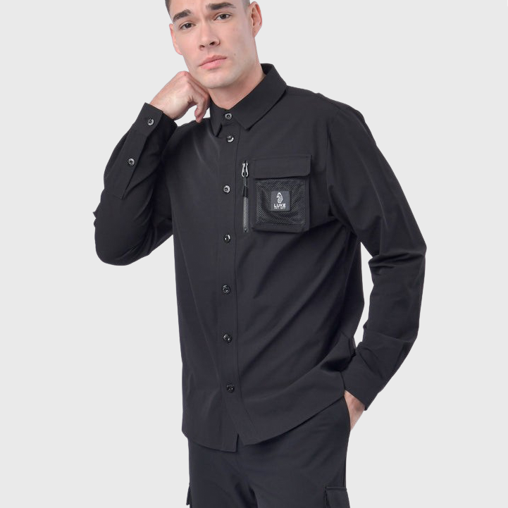 Luke 1977 Hulun Pocket Detail Jacket Jet Black