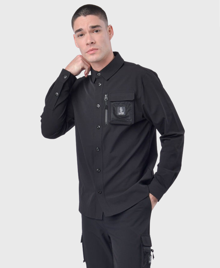 Luke 1977 Hulun Pocket Detail Jacket Jet Black