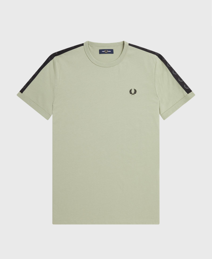 Fred Perry M5675 Tonal Tape Ringer T-Shirt S23 Seagrass Green – Vault ...