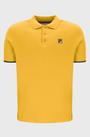 Fila Tipped Rib Basic Polo Shirt Amber Yellow