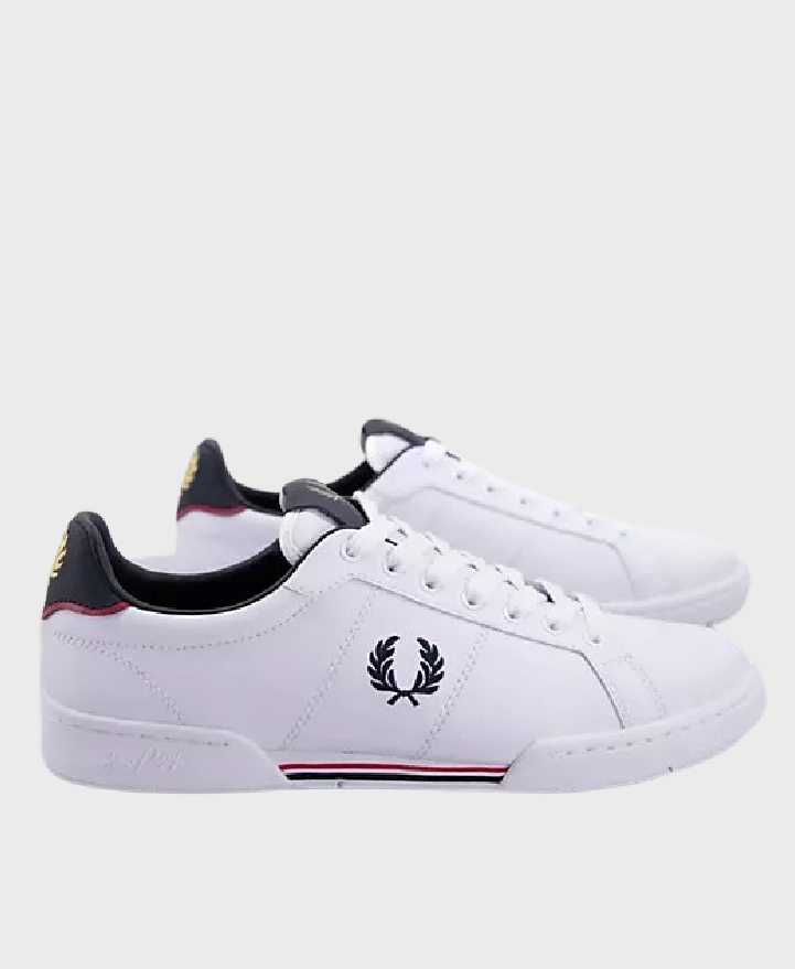 Fred Perry B6311 B722 Leather Trainers 567 White/Navy