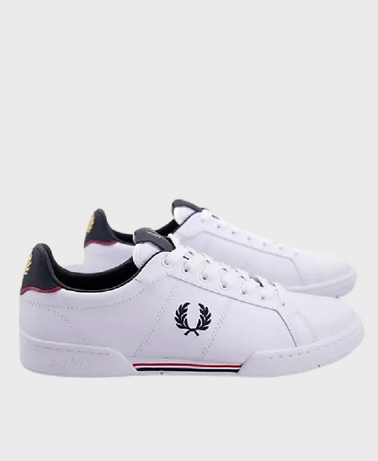 Fred Perry B6311 B722 Leather Trainers 567 White/Navy