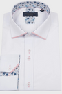 Guide London LS76884 Shirt White/ Pink