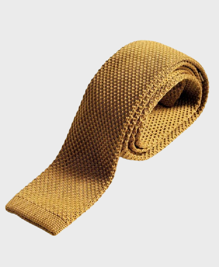 Marc Darcy Knitted Tie Gold