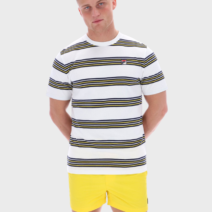 Fila Ben T-Shirt White/Navy/High Vis
