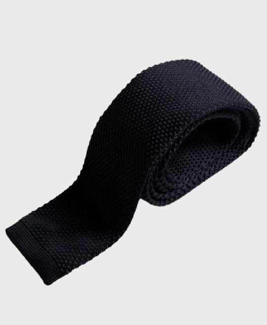 Marc Darcy Knitted Tie Black