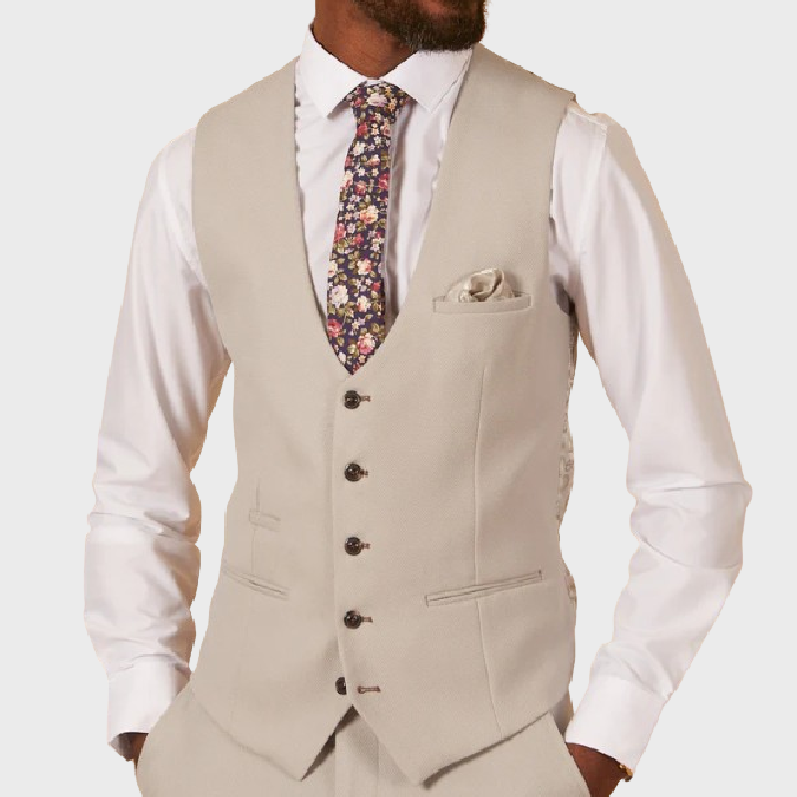 Marc Darcy HM5 Waistcoat Stone