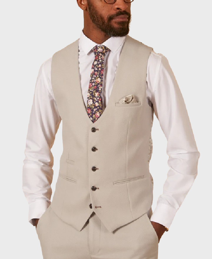 Marc Darcy HM5 Waistcoat Stone