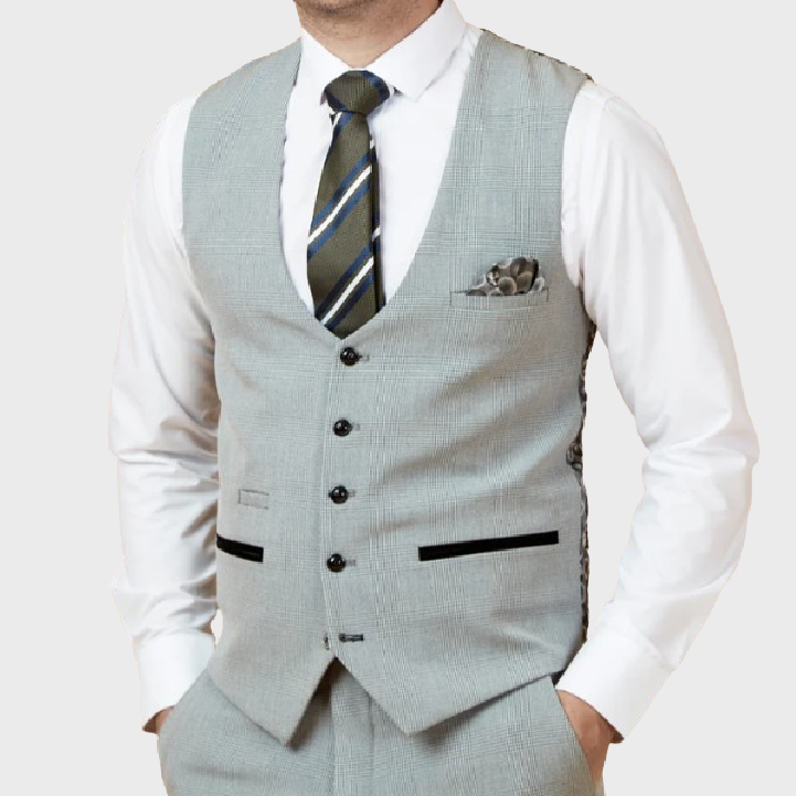 Marc Darcy Bromley Waistcoat Silver