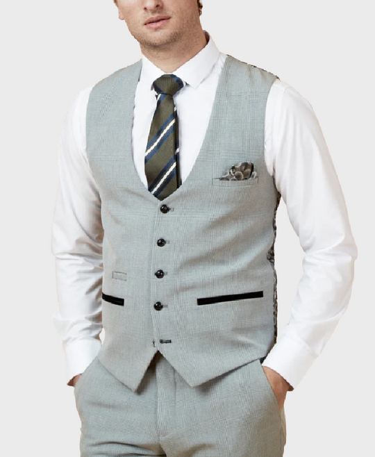 Marc Darcy Bromley Waistcoat Silver