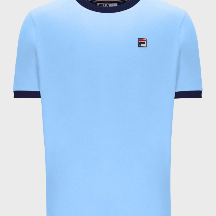 Fila Marconi Essential Ringer T-Shirt Blue Bell/Navy