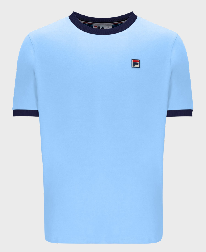 Fila Marconi Essential Ringer T-Shirt Blue Bell/Navy