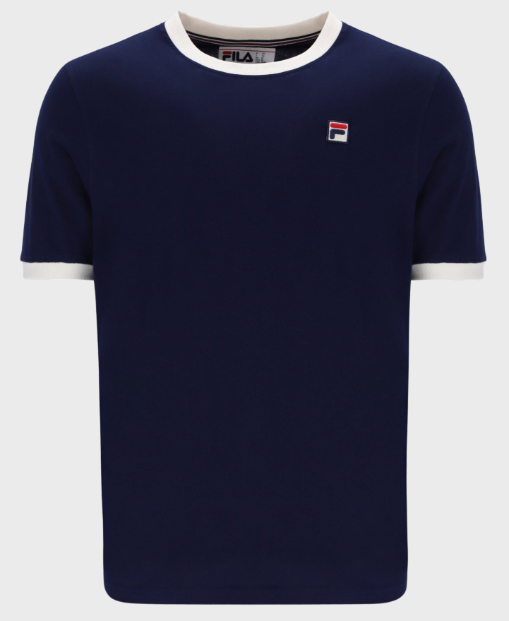 Fila Marconi Essential Ringer T-shirt Navy/Gardenia