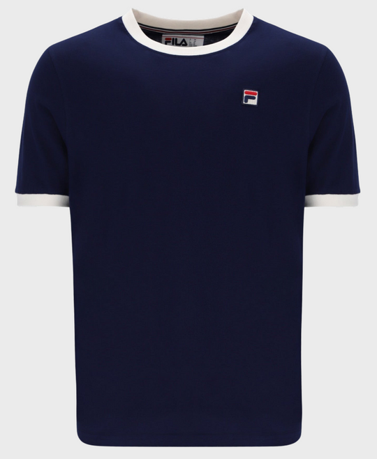 Fila Marconi Essential Ringer T-shirt Navy/Gardenia