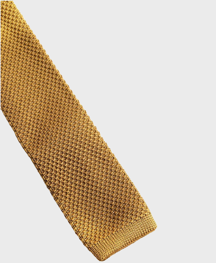 Marc Darcy Knitted Tie Gold
