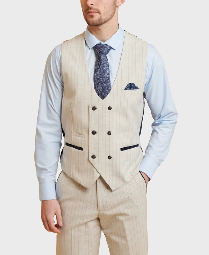 Marc Darcy Grant Waistcoat Stone