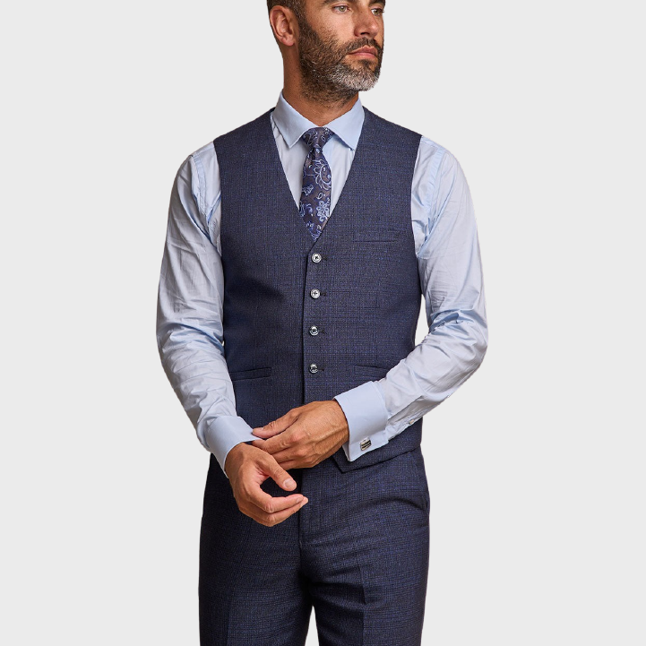 Cavani Caridi Waistcoat Navy