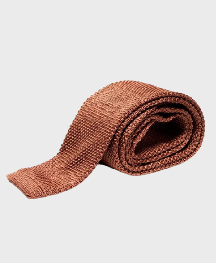 Marc Darcy Knitted Tie Rust