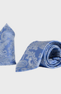 Marc Darcy Paisley Tie & Pocket Square Set Sky