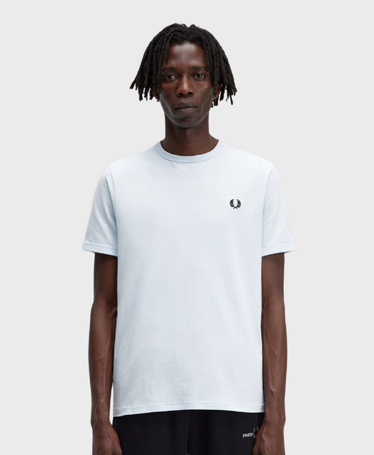 Fred Perry Ringer T-shirt Light Ice/Midnight Navy