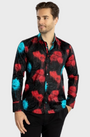 Claudio Lugli CP6946 Bleeding Rose Shirt Black