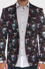 Claudio Lugli CL-2324 Skull Print Blazer Black