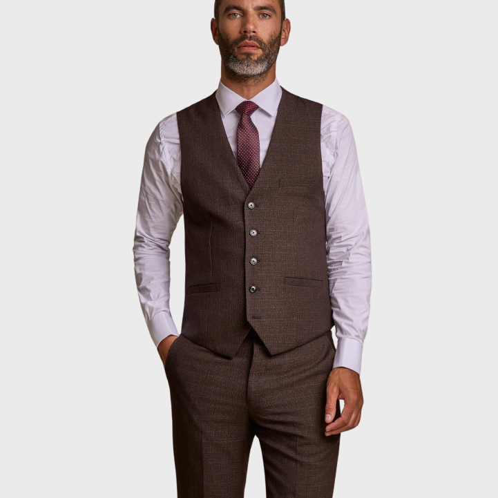 Cavani Caridi Waistcoat Brown