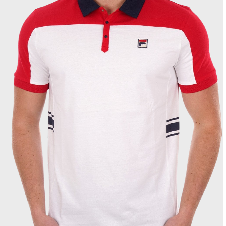 Fila LM161RM3 Polo Shirt 622 White/Red/Navy