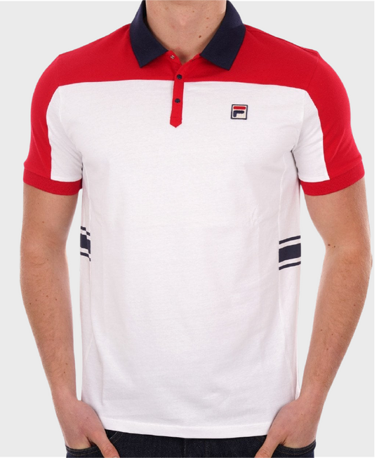Fila LM161RM3 Polo Shirt 622 White/Red/Navy