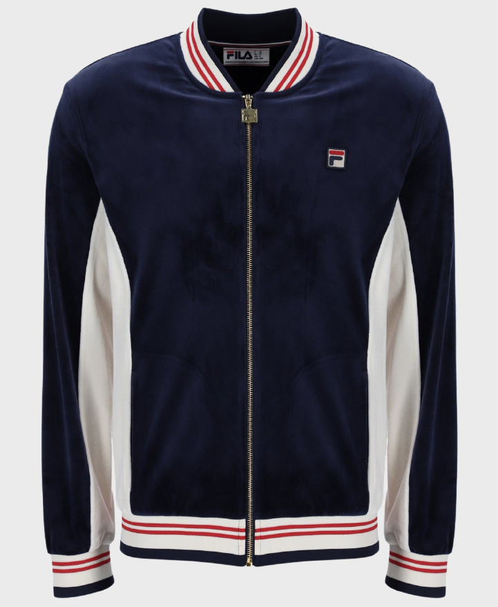 Fila Miguel Velour Track Top 411 Fila Navy/Gardenia/Fila Red