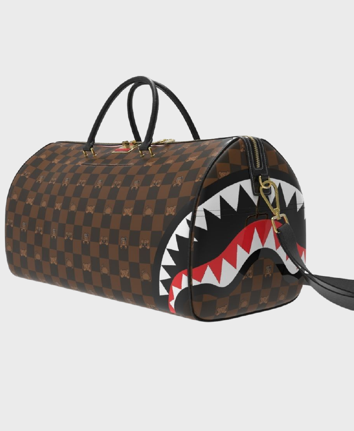 Sprayground D7506 Peeking Character Duffle Bag Black/Brown